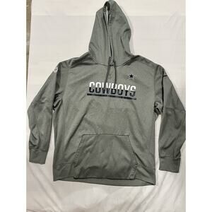 Nike Therma Fit Dallas Cowboys Hoodie Mens XXL Gray NFL Equipment Pullover